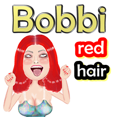 Bobbi - red hair - Big sticker