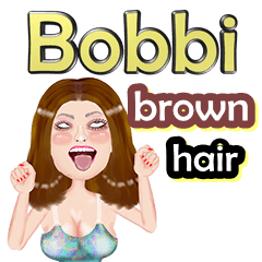 Bobbi - brown hair - Big sticker