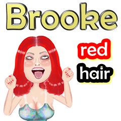 Brooke - red hair - Big sticker