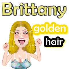 Brittany - golden hair - Big sticker