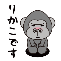 Interesting sticker gorilla(Rikako)