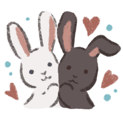 Whitb rabbit and Black rabbit