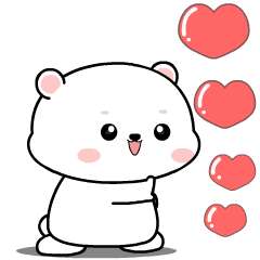 Baby White Bear : Pop-up stickers
