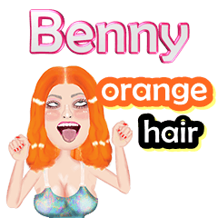 Benny - orange hair - Big Sticker