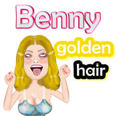 Benny - golden hair - Big Sticker