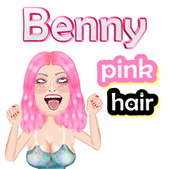 Benny - pink hair - Big Sticker