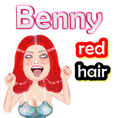 Benny - red hair - Big Sticker