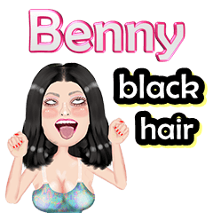 Benny - black hair - Big Sticker