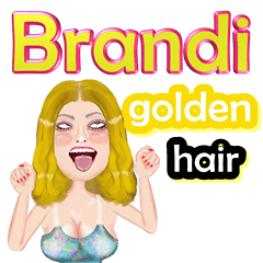 Brandi - golden hair - Big sticker