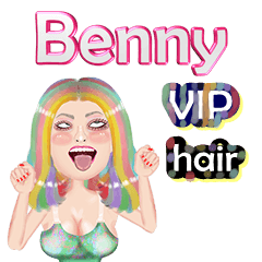 Benny - VIP hair - Big Sticker