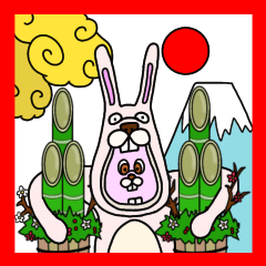 Rabbit Sticker New Year [resale]