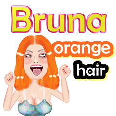 Bruna - orange hair - Big sticker