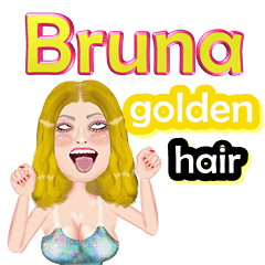 Bruna - golden hair - Big sticker