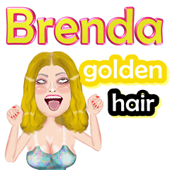 Brenda - golden hair - Big sticker