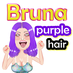 Bruna - purple hair - Big sticker