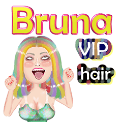 Bruna - VIP hair - Big sticker