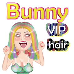 Bunny - VIP hair - Big sticker