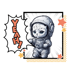 White Astronaut Cats(航空員貓）