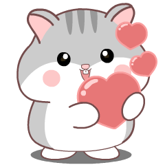 Grey Hamster : Pop-up stickers