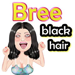 Bree - black hair - Big sticker