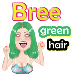 Bree - green hair - Big sticker