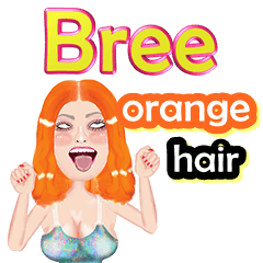 Bree - orange hair - Big sticker