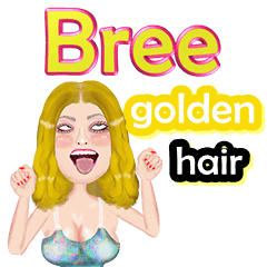 Bree - golden hair - Big sticker