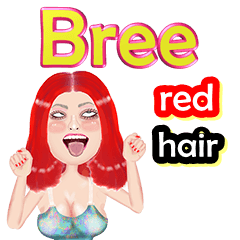 Bree - red hair - Big sticker