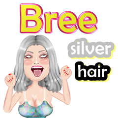 Bree - silver hair - Big sticker