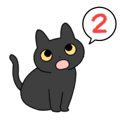 black cat sticker2
