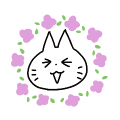 Lazy cat spring sticker
