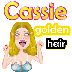 Cassie - golden hair - Big sticker