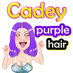 Cadey - purple hair - Big sticker