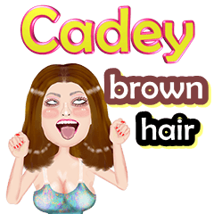 Cadey - brown hair - Big sticker