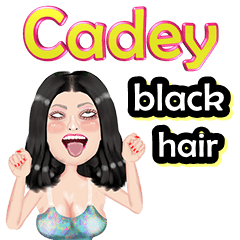 Cadey - black hair - Big sticker