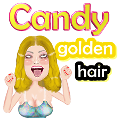 Candy - golden hair -Big Sticker