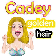 Cadey - golden hair - Big sticker