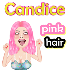 Candice - pink hair - Big sticker