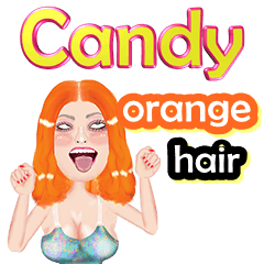 Candy - orange hair -Big Sticker