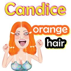 Candice - orange hair - Big sticker