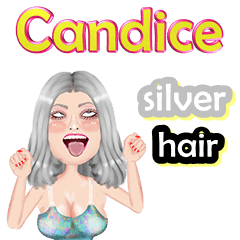 Candice - silver hair - Big sticker