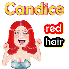 Candice - red hair - Big sticker