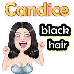 Candice - black hair - Big sticker