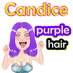 Candice - purple hair - Big sticker