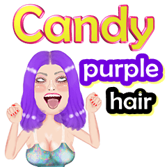 Candy - purple hair -Big Sticker