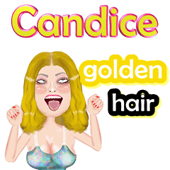 Candice - golden hair - Big sticker