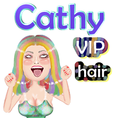 Cathy - VIP hair - Big sticker