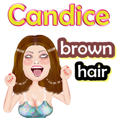 Candice - brown hair - Big sticker