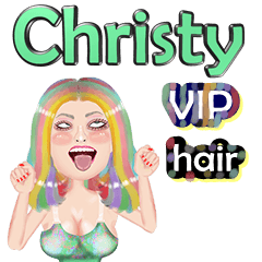 Christy - VIP hair - Big sticker