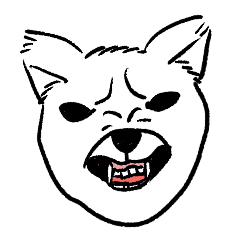 angry dog gum